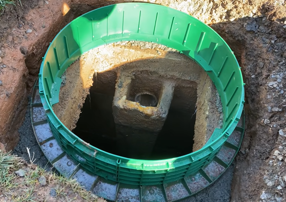 Septic tank riser installed at grade in Fallbrook